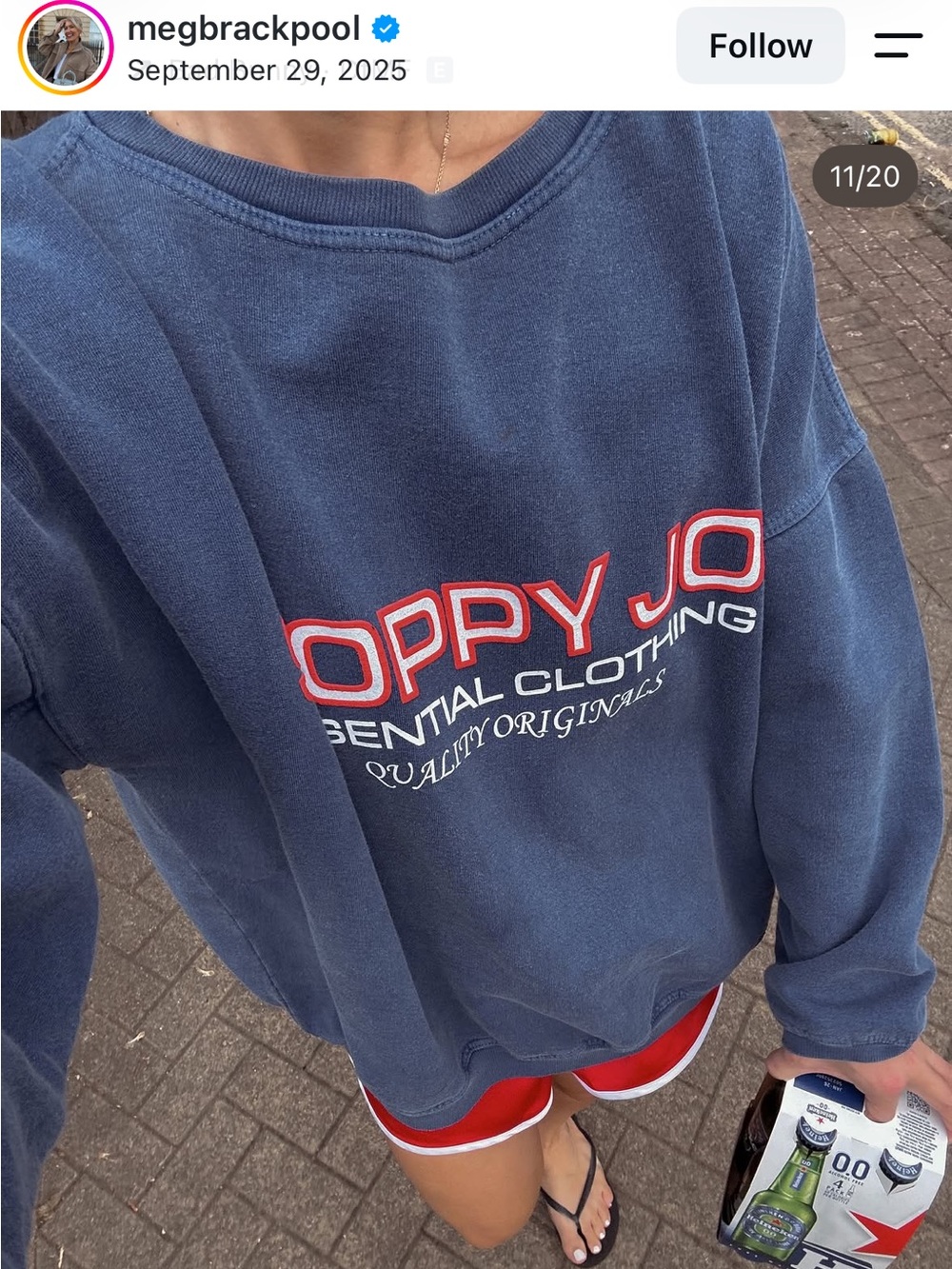 Sloppy Joe UK 05 Classic Square Sweatshirt Special Edition - French Navy Size 2